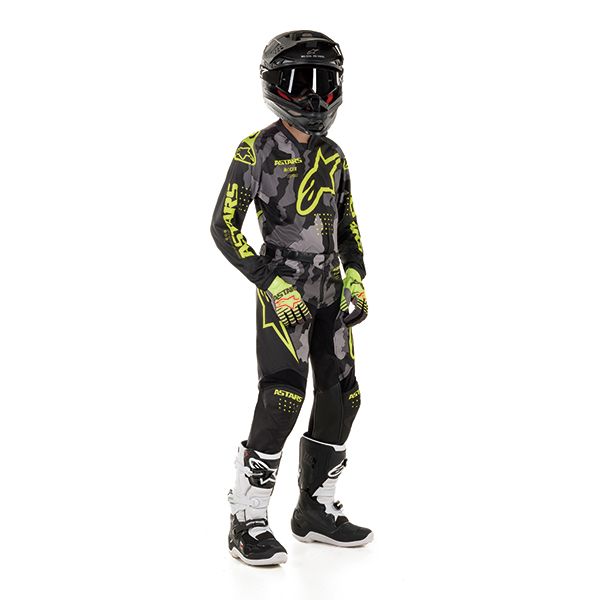 Комплект для мотокросса Replica Alpinestars серый/камо/желтый