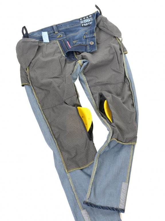 Мотоджинсы EF56 SAMURAI Comfort fit Синий, Enzim wash