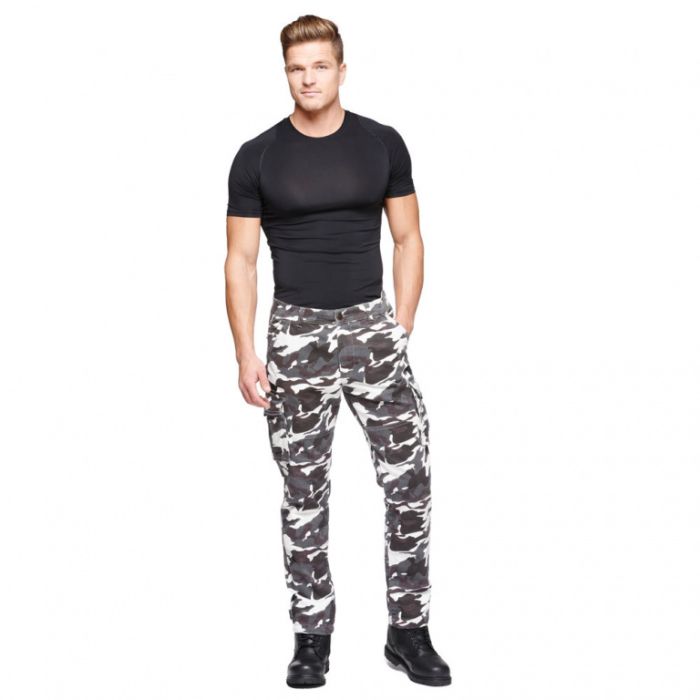 Мотоджинсы армированые Sweep Jungle Camo Black/White