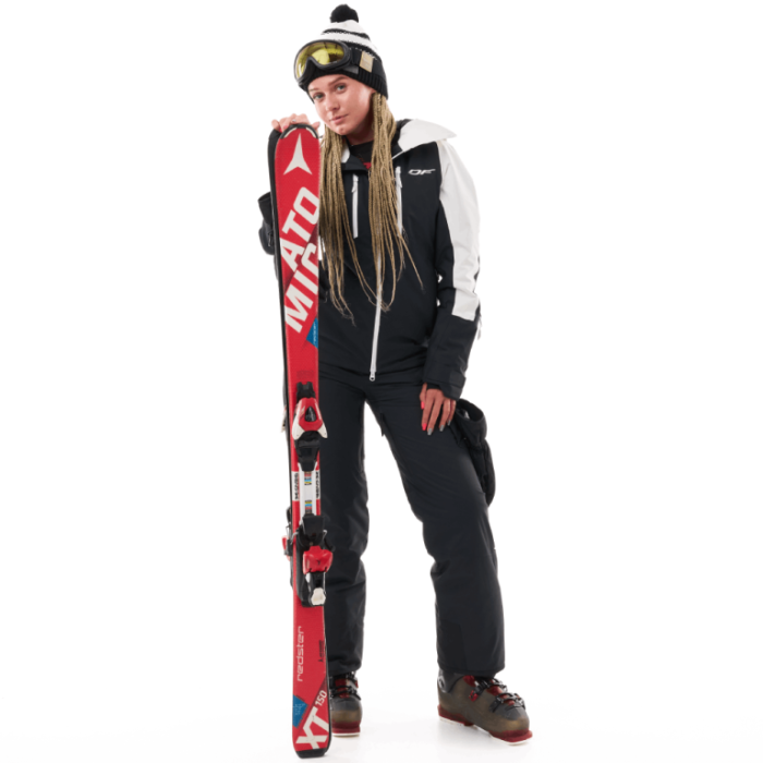 Куртка горнолыжная утепленная Dragonfly Gravity Woman White Snow - Black