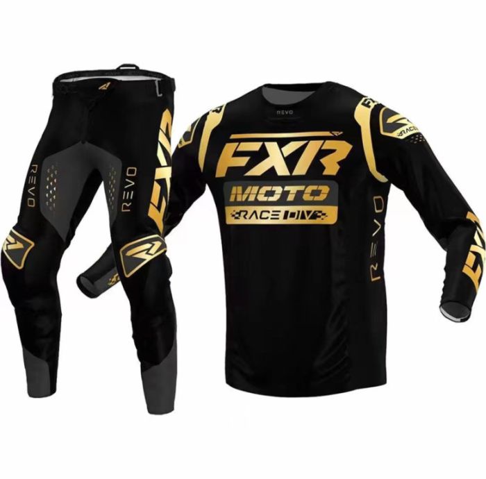 Комплект для мотокросса Replica FXR черный/золотой