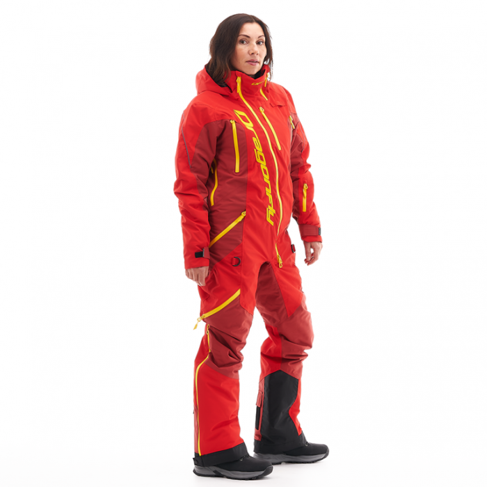 Комбинезон снегоходный утепленный Dragonfly Extreme Woman Red-Yellow