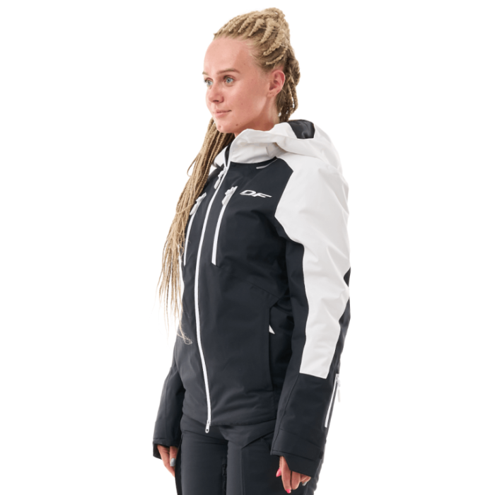 Куртка горнолыжная утепленная Dragonfly Gravity Woman White Snow - Black