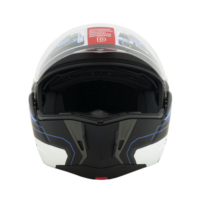 Шлем Beon B-700 matt black/white/blue