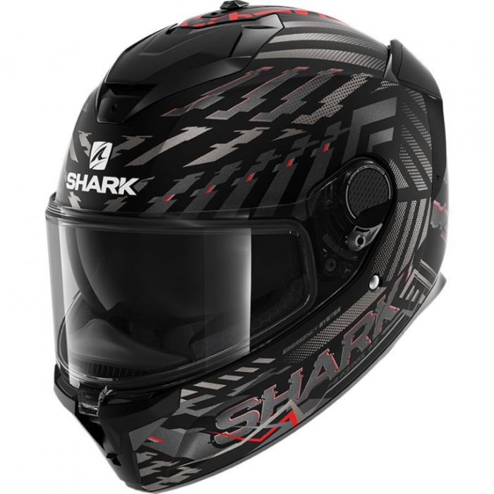 Мотошлем интеграл Shark Spartan Gt E-Brake черный-серый-красный