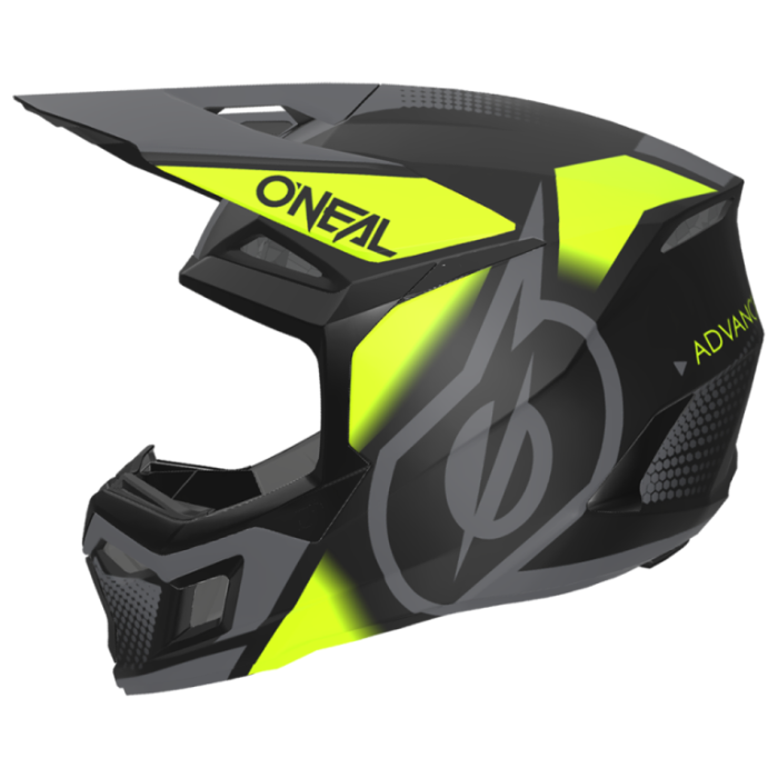 Шлем кроссовый O'NEAL 3Series Neon Vision V.24 серый/желтый