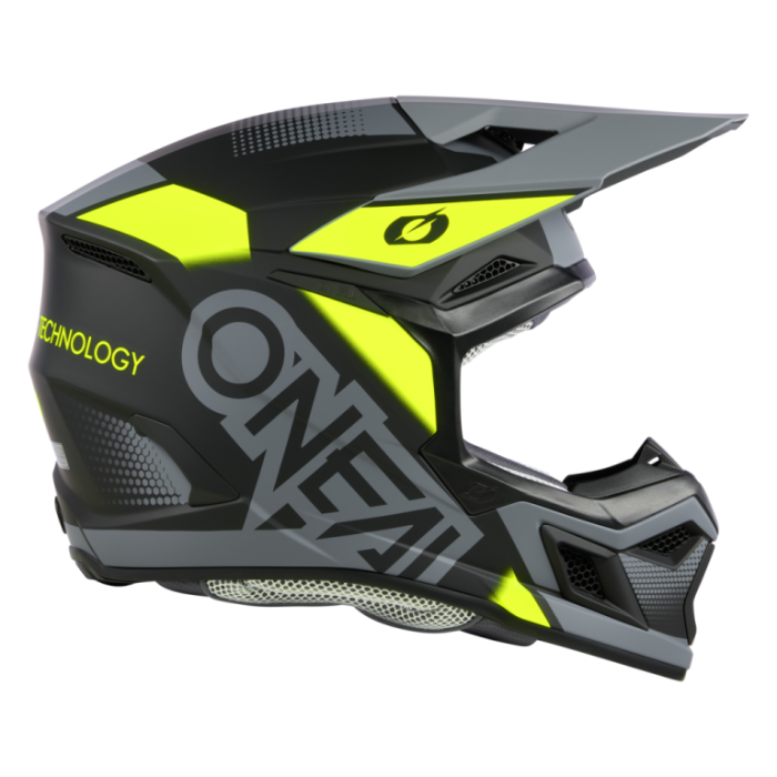 Шлем кроссовый O'NEAL 3Series Neon Vision V.24 серый/желтый