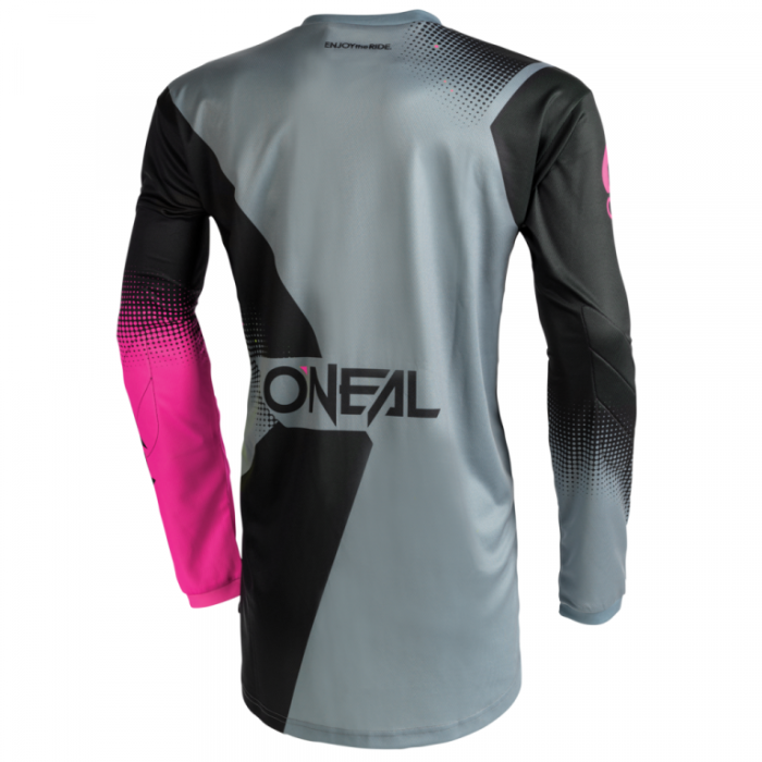 Джерси женская Oneal Element Racewear V.22 черный/серый