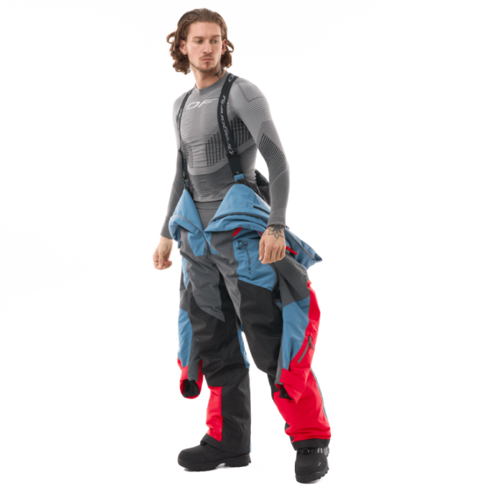 Снегоходный комбинезон Dragonfly Extreme 2.0 Man Grey - Blue - Red Утепленный (100)