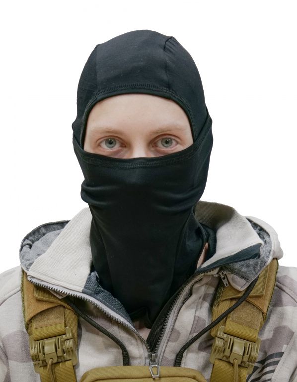 Подшлемник MotoLike Трансформер Хлопок/Эластан Черный