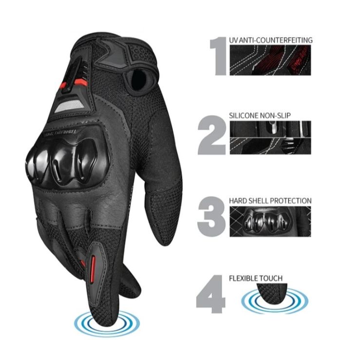 Мотоперчатки Ones Again MG-07(P), black-red