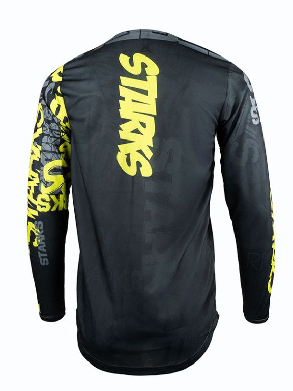 Джерси Starks Base Cross 2.0 Черный/Лайм