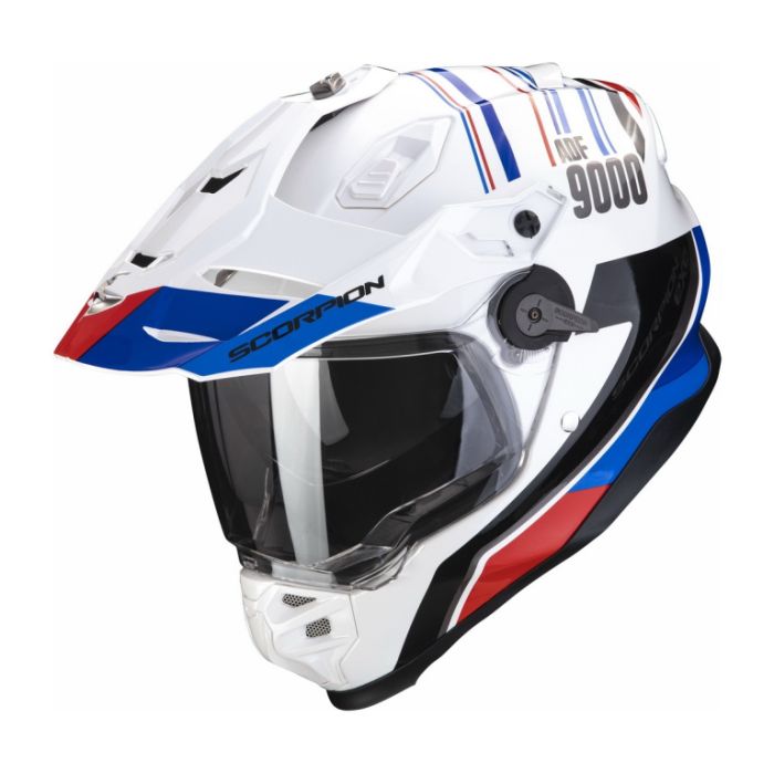 Мотошлем Scorpion Exo ADF-9000 Air Desert Белый/Синий/Красный