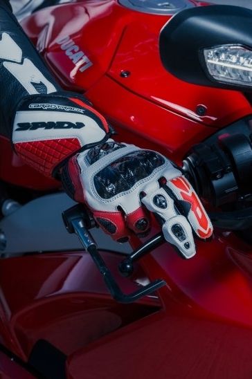 Перчатки кожаные Spidi Carbo Track Evo Red