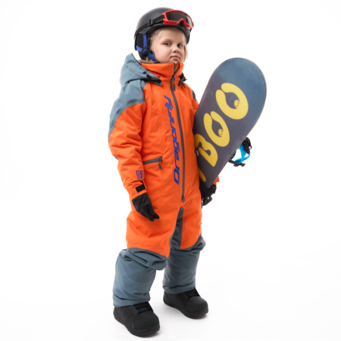 Зимний утепленный комбинезон Dragonfly Gravity Junior Grey - Orange