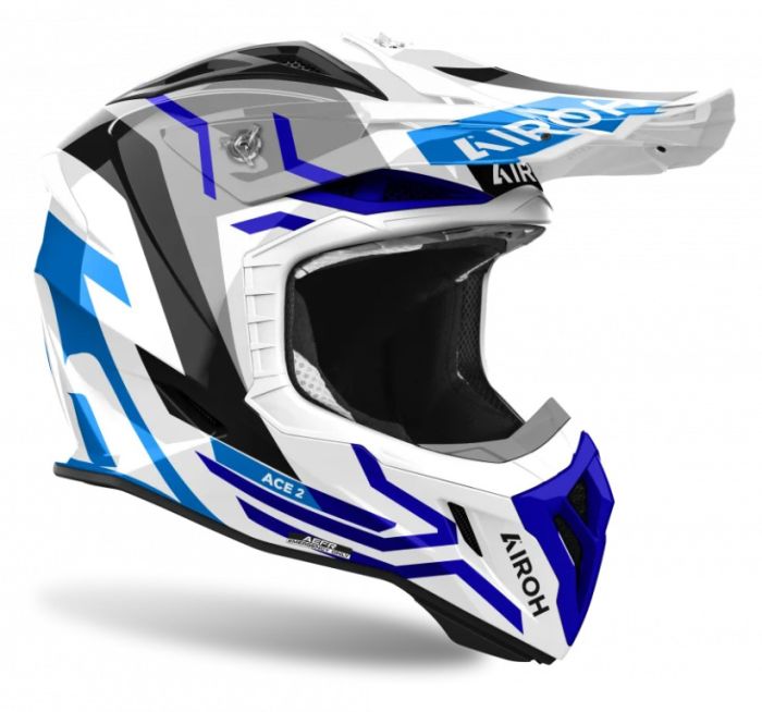 Мотошлем Airoh Aviator Ace 2 Ground Blue Gloss