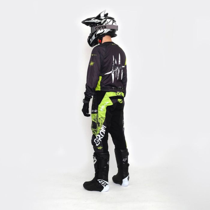Штаны кроссовые Grom MX Religion lime