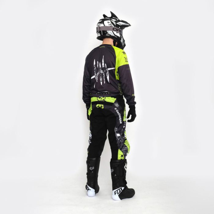 Штаны кроссовые подростковые Grom MX Religion lime
