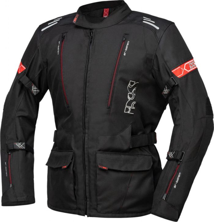 Мотокуртка текстильная IXS TOUR JACKET LORIN-ST, черный/красный