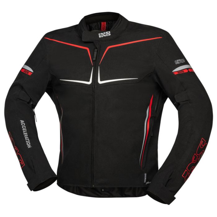 Мотокуртка текстильная IXS TS-Pro-ST черный красный