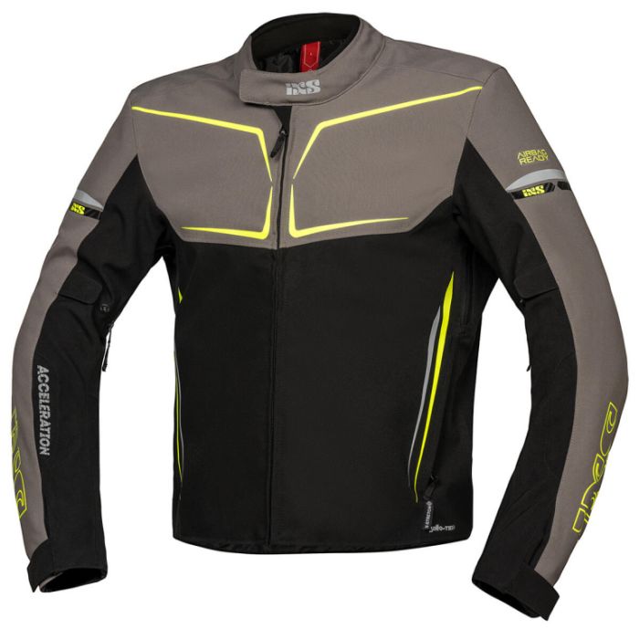 Мотокуртка текстильная IXS TS-Pro-ST Черный/Серый/Желтый
