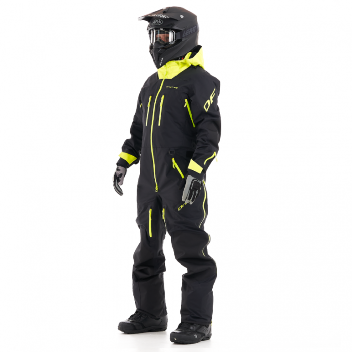 Снегоходный комбинезон Dragonfly SuperLight 3L MAN Dark Black-Yellow Fluo