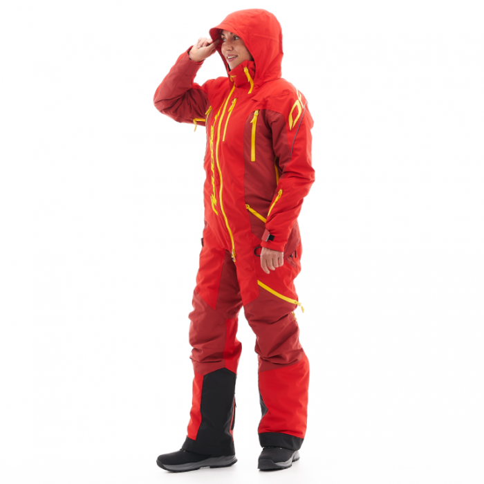 Комбинезон снегоходный утепленный Dragonfly Extreme Woman Red-Yellow