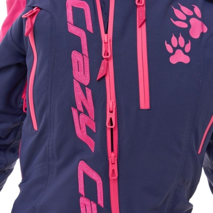 Снегоходный Утепленный комбинезон Dragonfly Extreme Woman Dark Blue - Pink Cat