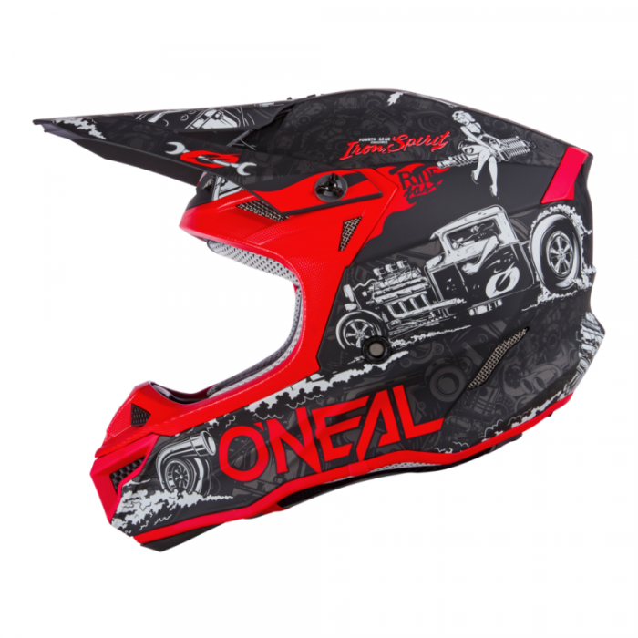 Шлем кроссовый O'NEAL 5Series HR V.22 черный/красный