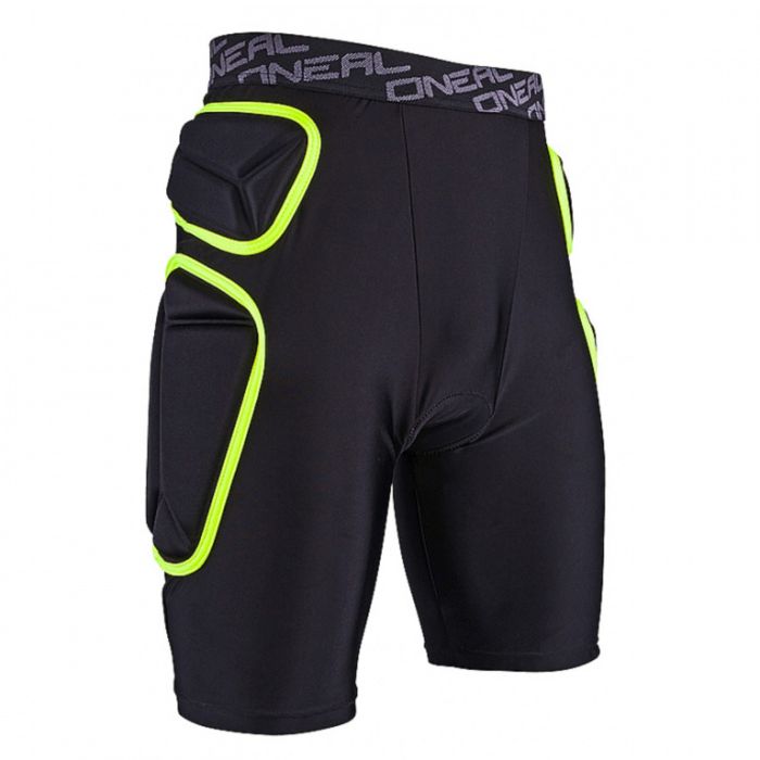 Защитные шорты Oneal Trail Short чёрно-зеленые лайм